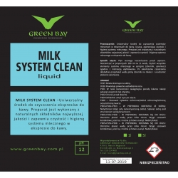 GREEN BAY - MILK SYSTEM CLEAN - CZYSZCZENIE SYSTEMU MLECZNEGO DO EXPRESÓW 5L